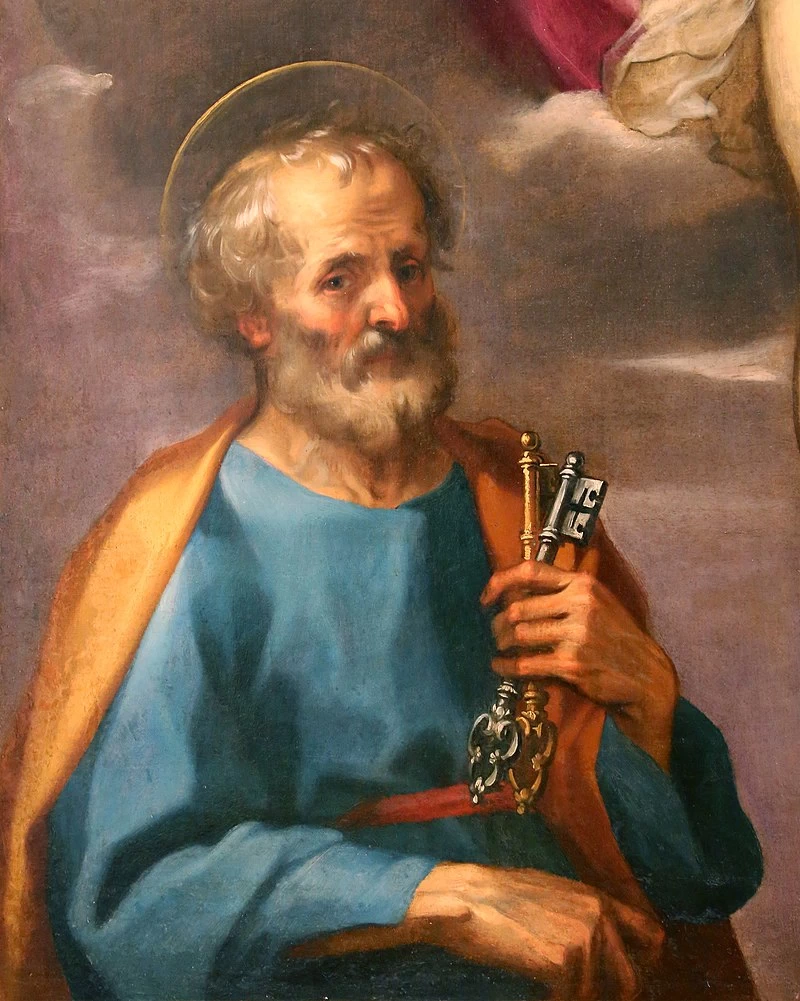 Trinità con san Pietro e san Bernardino Tolomei - dettaglio